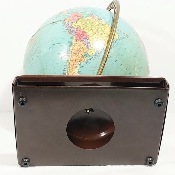 Vintage 1950s REPLOGLE 10 Inch Earth Reference Globe On Stand #1342 - Picture 7 of 16